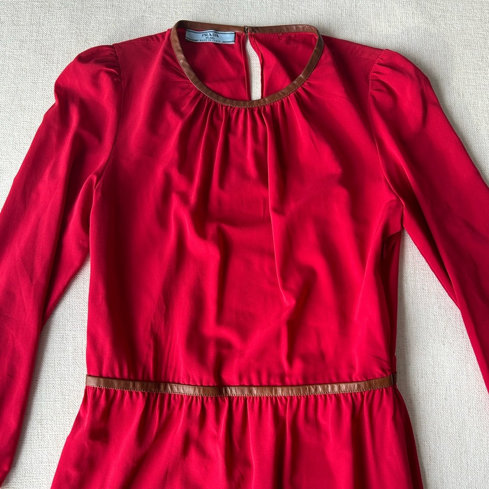 Red Prada party dress